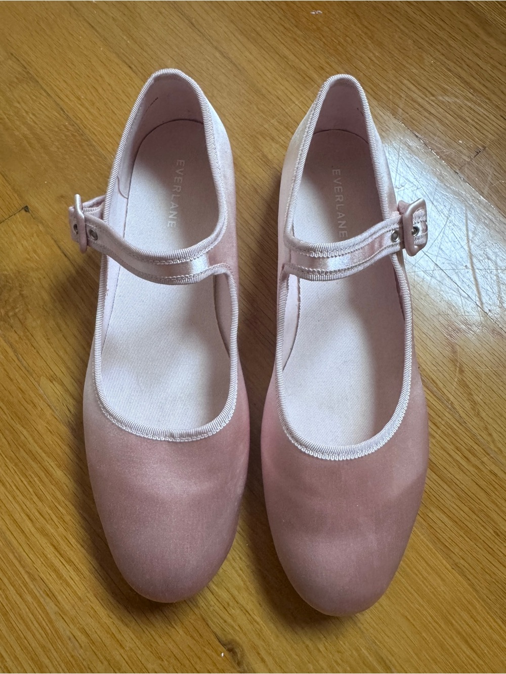 Everlane The Day Buckle Mary Jane Flats Blush Pink Ballet Shoes